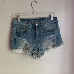 American eagle distressed denim shorts